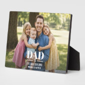 Dad Est. Year Name Number太字フォント写真ブロック フォトプラーク (側面)
