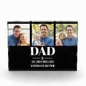 Dad Est. Year Name Number 3 Photo Acrylic Block フォトブロック (正面)