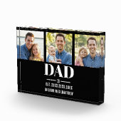 Dad Est. Year Name Number 3 Photo Acrylic Block フォトブロック (右)
