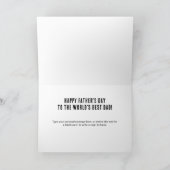 Dad Est. Year Name Number Bold Font 3 Photo カード (内部)