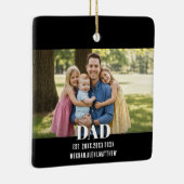 Dad Est. Year Name Photo Script セラミックオーナメント (右)