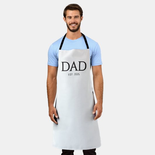 Dad Established クラシックキャップ 父の日ギフト エプロン (着用した状態)