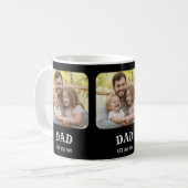 Dad Established スクリプト写真 コーヒーマグカップ (正面左)