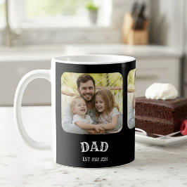Dad Established スクリプト写真 コーヒーマグカップ