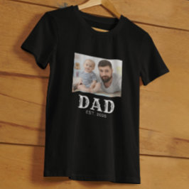 Dad Established タイポグラフィー 写真 Tシャツ