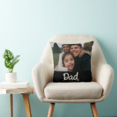Dad Established フォト ホワイト手書き風 クッション (椅子)