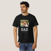 Dad Established フォト モダン タイポグラフィ ブラック Tシャツ (正面フル)
