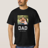 Dad Established フォト モダン タイポグラフィ ブラック Tシャツ (正面)