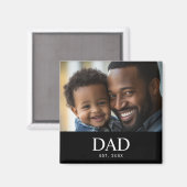 Dad Established フォト 父の日  マグネット (正面/裏面)