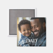Dad Established フォト 父の日  マグネット (正面/裏面)
