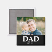 Dad Established フォト 父の日 マグネット (正面/裏面)
