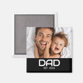 Dad Established フォト 父の日 マグネット (正面/裏面)