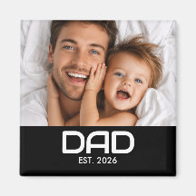 Dad Established フォト 父の日 マグネット