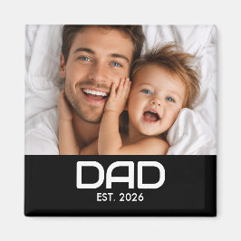 Dad Established フォト 父の日 マグネット