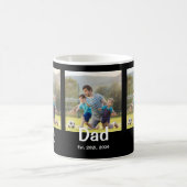 Dad Established ブラック 3 写真 コーヒーマグカップ (中央)