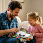Dad Established ミニマル ブラック スクリプト 3 写真 アメリカンフットボール