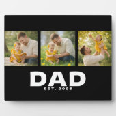 Dad Established モダンな太字 黒 3 枚の写真  フォトプラーク (正面)