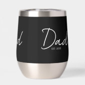 Dad Established モダンな手書き風 ブラック (背面)
