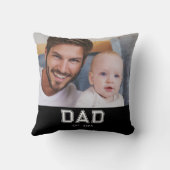 Dad Established モダン写真 太字 クッション (裏面)