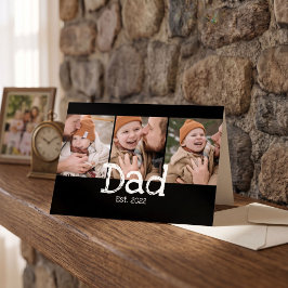 Dad Established 写真 フン ボールド ホワイト テキスト ブラック カード
