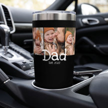 Dad Established 写真 フン ボールド ホワイト テキスト ブラック