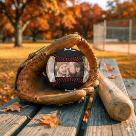 Dad Established 写真 フン ボールド ホワイト テキスト ブラック 野球ボール