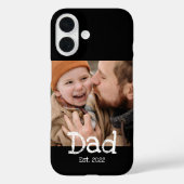 Dad Established 写真 白 黒 太字テキスト Case-Mate iPhoneケース (裏面)