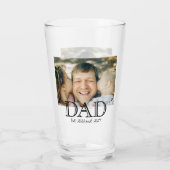 Dad Established 太字ブラックテキスト ビール タンブラーグラス (裏面)