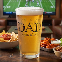 Dad Established 太字ブラックテキスト ビール