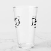 Dad Established 太字ブラックテキスト ビール タンブラーグラス (左)
