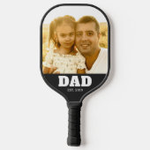 Dad Established 太字白文字写真 ピックルボールラケット (裏面)