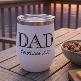 Dad Established 太字 ブラック ホワイト