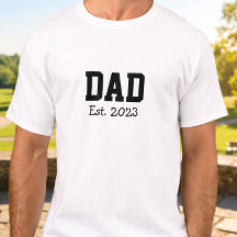 Dad Established 太字 ブラック ホワイト