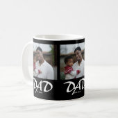 Dad Established 太字 ブラック 3 写真 コーヒーマグ コーヒーマグカップ (正面左)