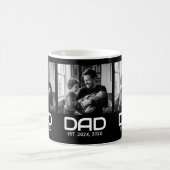 Dad Established 太字 ブラック 3 写真 コーヒーマグ コーヒーマグカップ (中央)