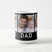 Dad Established 太字 ブラック 3 枚写真入り コーヒー コーヒーマグカップ (中央)