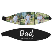 Dad Established 白抜きスクリプトフォント 3枚の写真 バスケットボール (パネル)