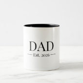 Dad Established 2026 ツートーンマグカップ (中央)