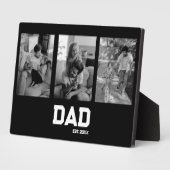 Dad Established 3 Photo Black & White Year フォトプラーク (側面)