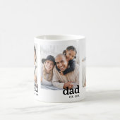 Dad Established 3 Photo Collage コーヒーマグカップ (中央)