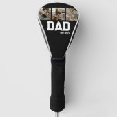 Dad Established 3 Photo Customizable Year Gift ゴルフヘッドカバー (正面)