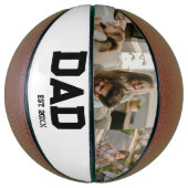 Dad Established 3 Photo Customizable Year Gift バスケットボール (縦)