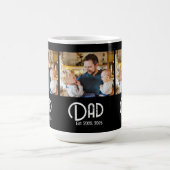 Dad Established 3 Photo Grunge Text コーヒーマグカップ (中央)