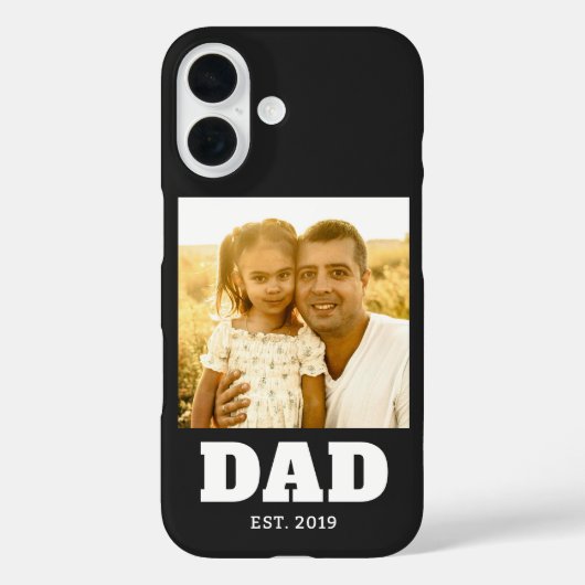 Dad Established Black Bold Photo Case-Mate iPhoneケース (裏面)