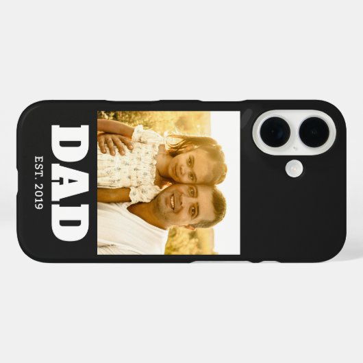 Dad Established Black Bold Photo Case-Mate iPhoneケース (裏面 (横))