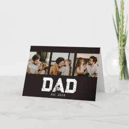 Dad Established Black Fun 3 Photo カード