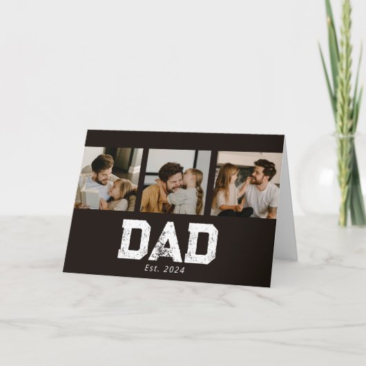 Dad Established Black Fun 3 Photo カード (正面)