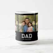 Dad Established Black Photo Modern Typography Gift コーヒーマグカップ (中央)