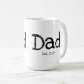 Dad Established Bold ブラック ホワイト コーヒーマグカップ (正面右)