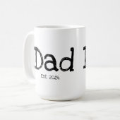 Dad Established Bold ブラック ホワイト コーヒーマグカップ (正面左)